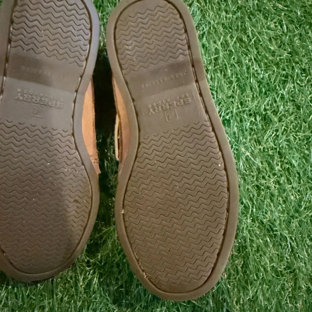 Sperry Kids Tan Boat Shoes - Picture 3 of 5
